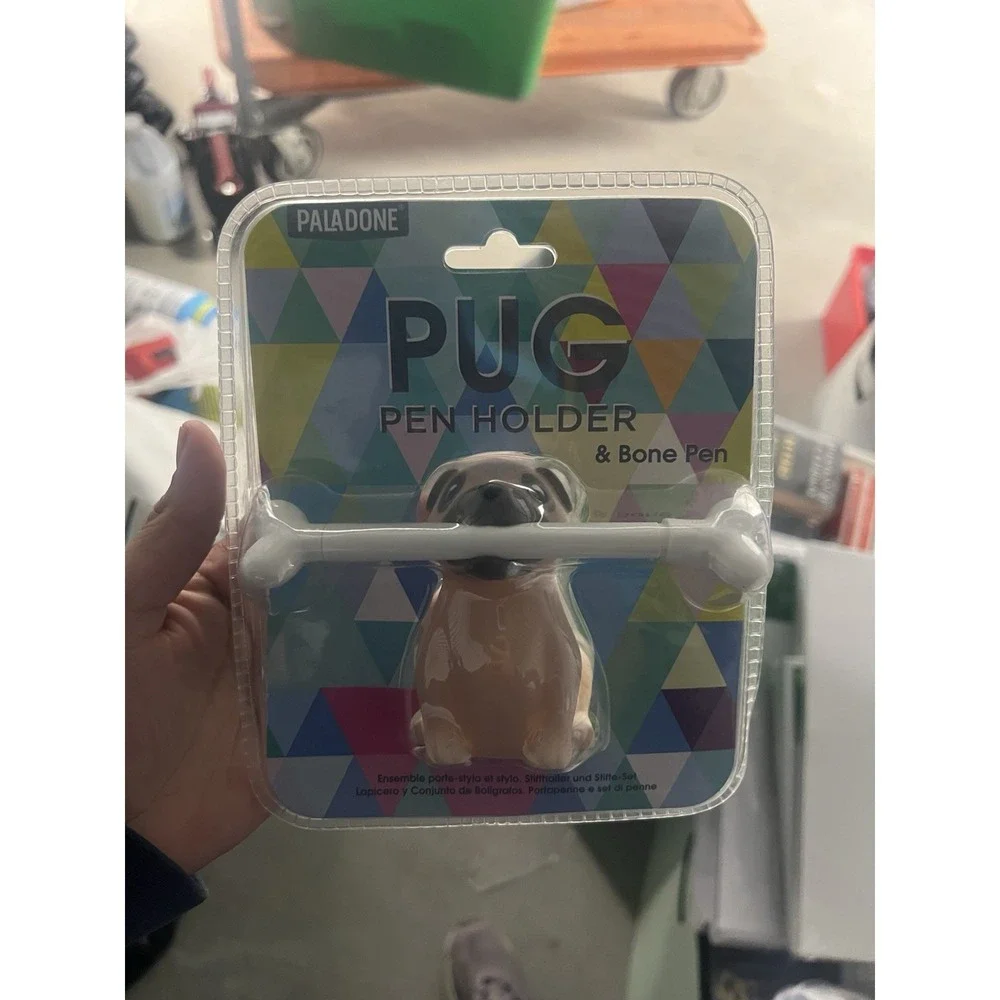 Paladone Pug Pen Holder And Bone Pen- Novelty Desk Supplies/ New